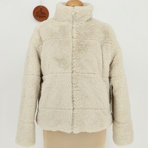 Kendall & Kylie Cream Teddy Jacket Size XS/S